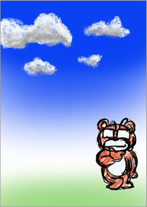 雲を描く